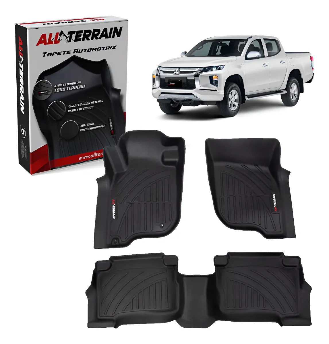 Juego De Tapetes All Terrain Para Mitsubishi L200 2016 2024 - Image 1