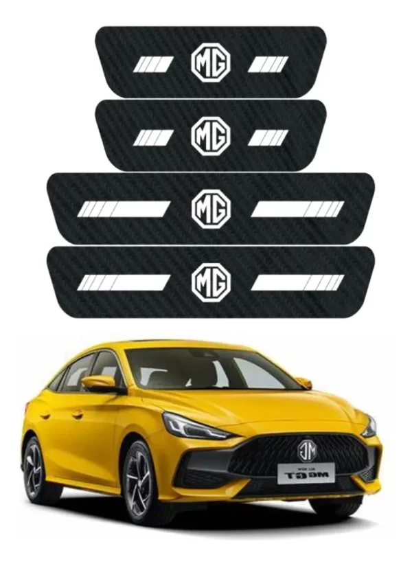 Sticker Protección Fibra De Carbono Estribos Puertas Mg Gt