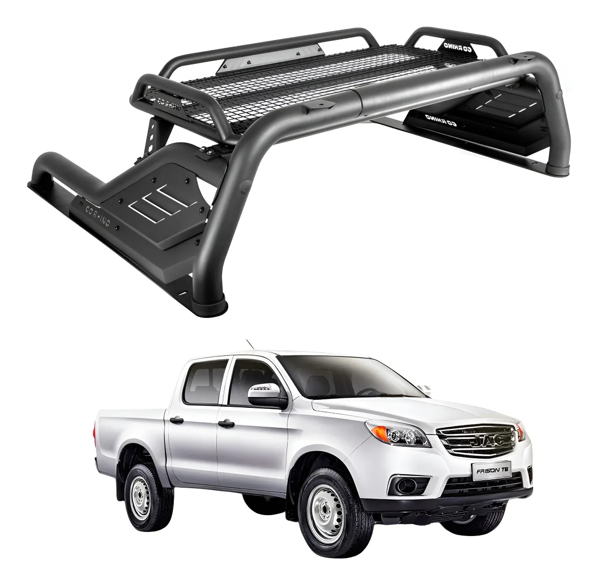 Roll Bar Cargo C/canastilla Jac Frison T6 2019/2023 Go Rhino - Image 1