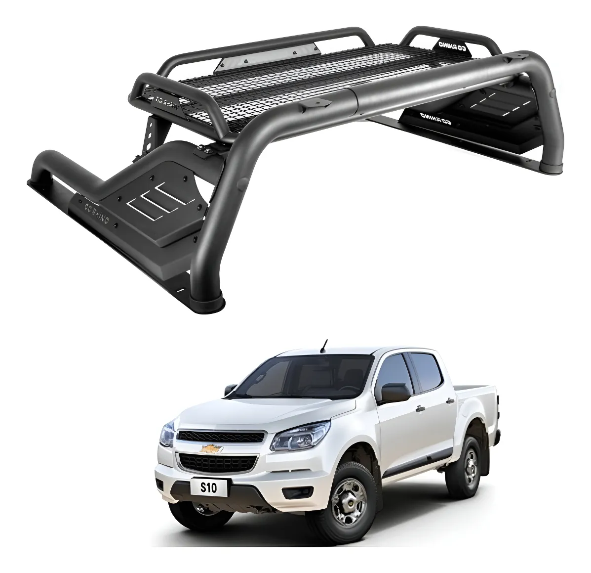 Roll Bar Cargo C/canastilla Chevrolet S10 2015- 17 Go Rhino - Image 1