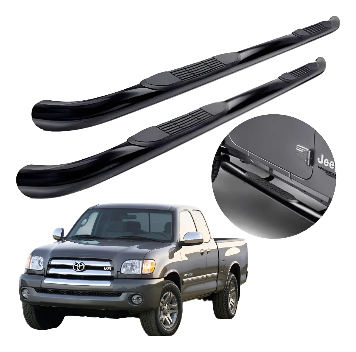 Estribos Redondos Toyota Tundra Cab Extendida 1999 - 2006 - Image 1