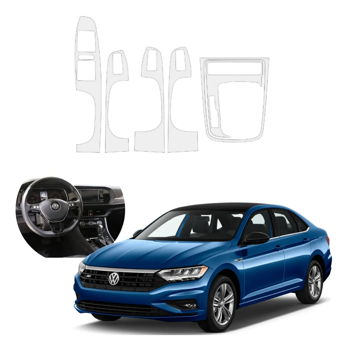 Protecciòn Ppf Panel Central Y Puertas Jetta Se 2019 - Image 1