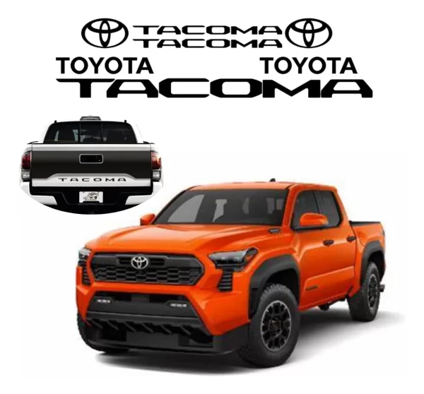Letras Tacoma Para La Tapa De Caja Negro Mate
