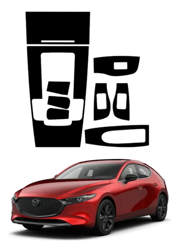 Protección Negro Piano 4 Puertas, Panel Mazda Manual 3 19-23