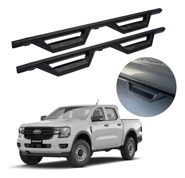 Estribos Bronx Doble Escalon Para Ford Ranger 2012 - 2022