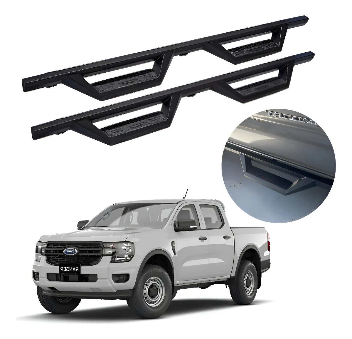 Estribos Bronx Doble Escalon Para Ford Ranger 2012 - 2022 - Image 1
