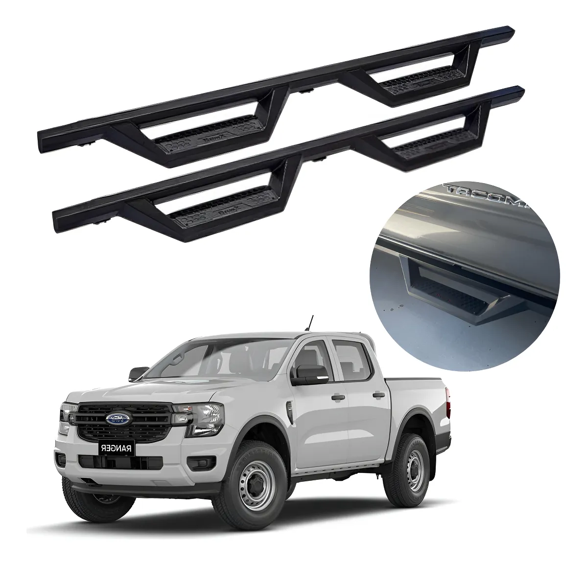 Estribos Bronx Doble Escalon Para Ford Ranger 2012 - 2022 - Image 1