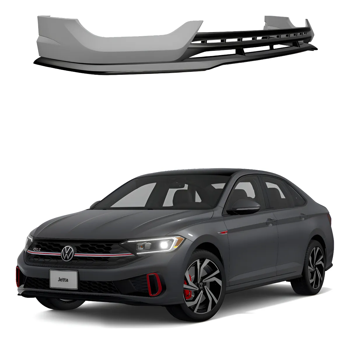Spoiler Delantero Con Splitter Vw Jetta 2022 - 2024 - Image 1