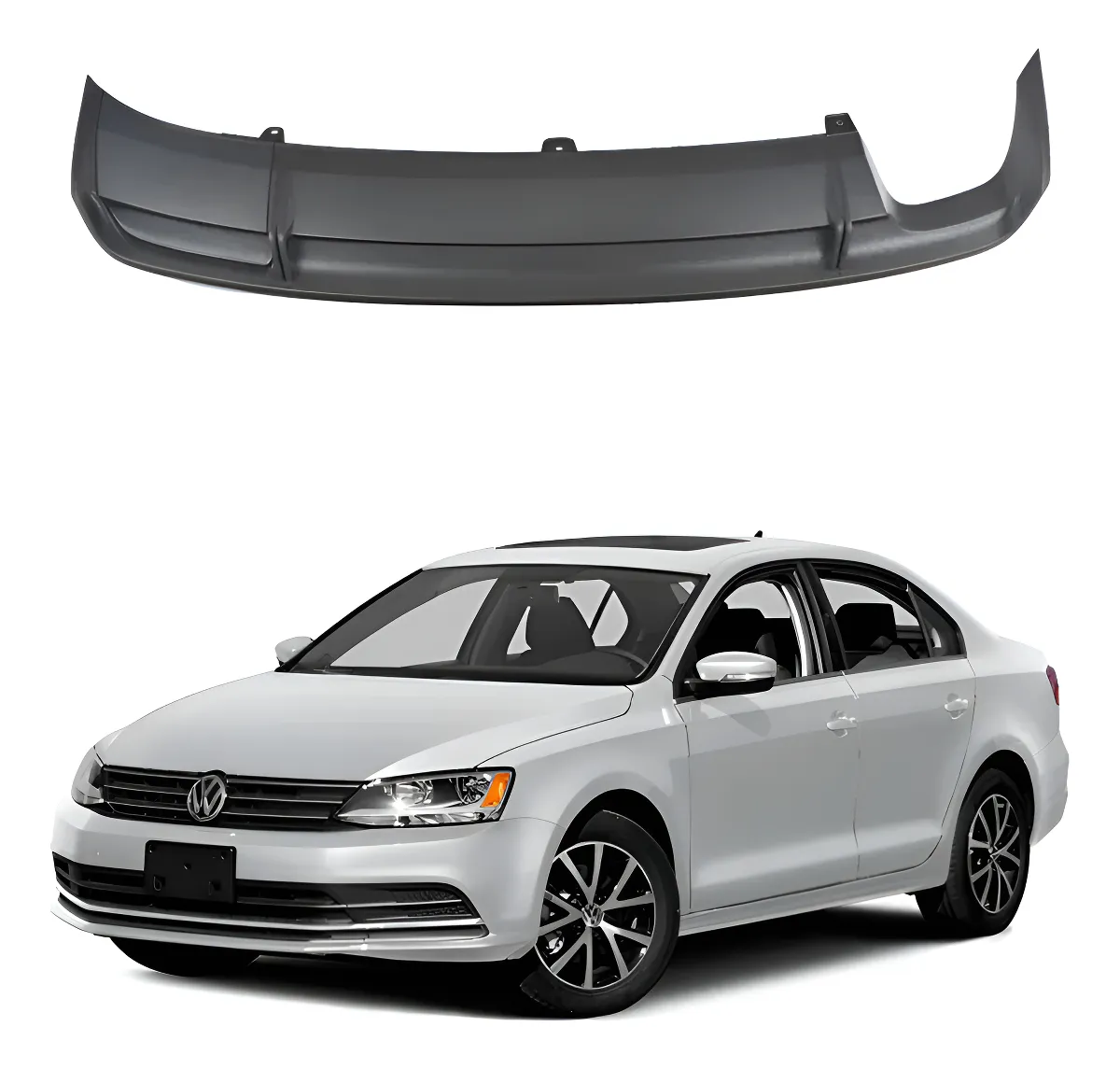Spoiler Trasero Con Difusor Para Vw Jetta 2015 - 2018. - Image 1