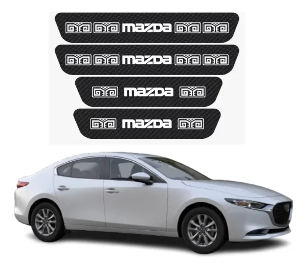 Sticker Protección De Estribos Puertas Mazda Diseño 2