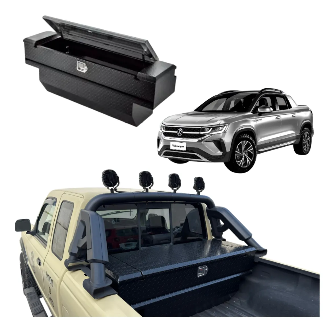 Caja Herramientas Para Vw Saveiro 2010 - 2024 C/ Roll Bar. - Image 1