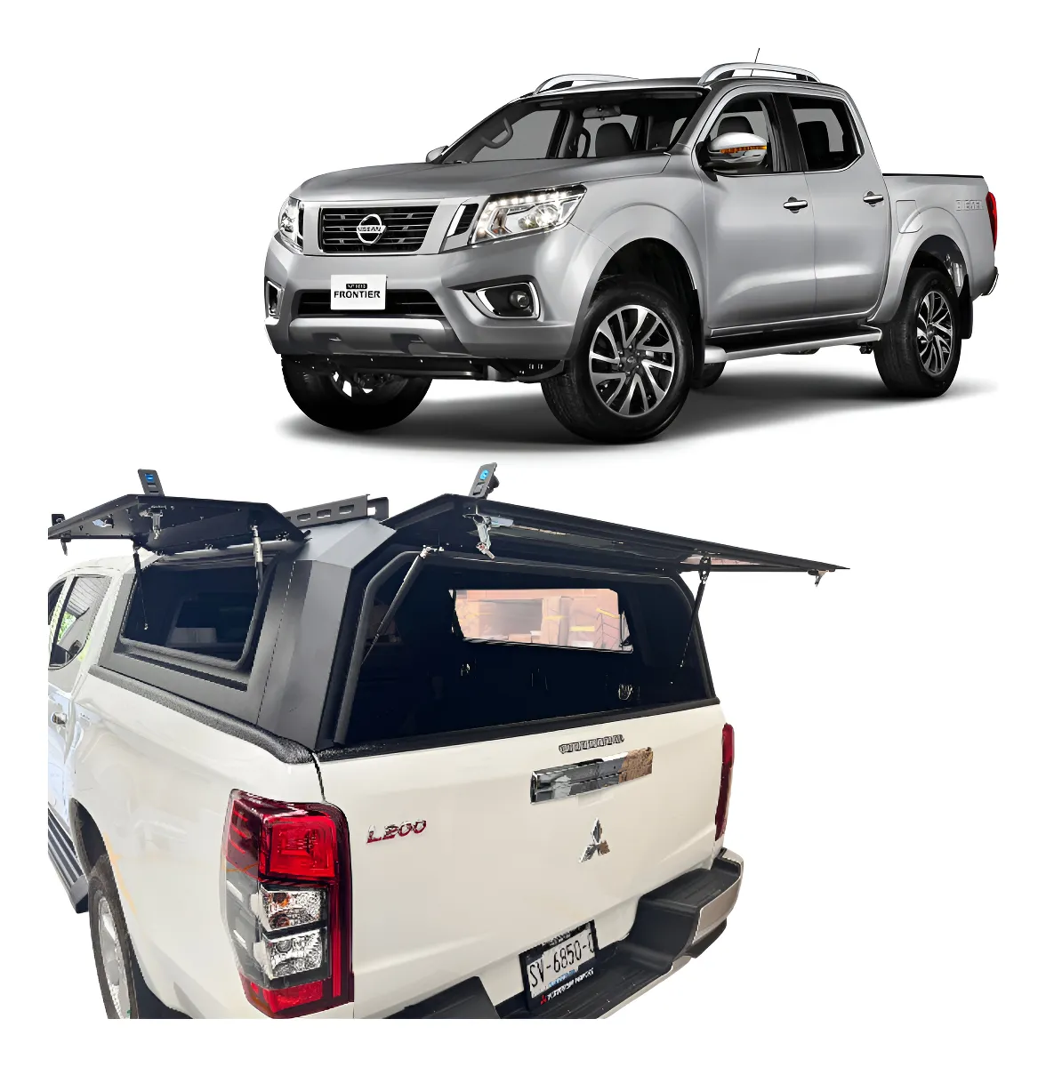 Caseta Camper De Aluminio Para Nissan Frontier 2015-2025 - Image 1