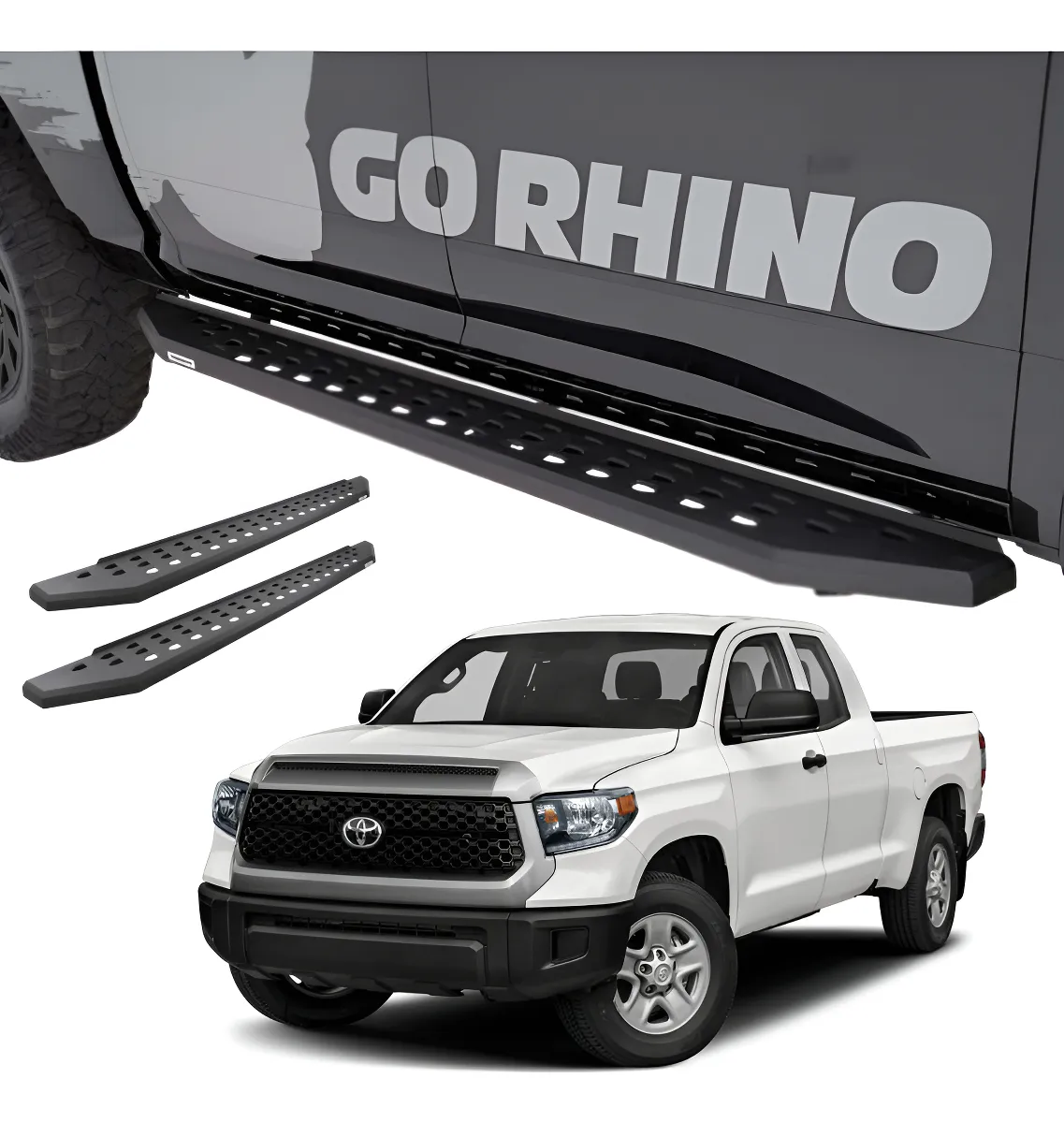 Estribos Rb20 Ngo Text Toyota Tundra 07-21 Doble Cabina - Image 1