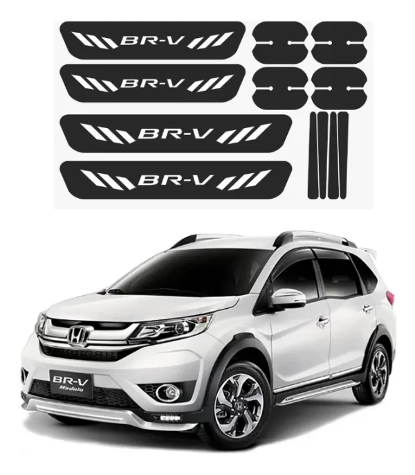 Kit Combo Proteccion Fibra De Carbono Para Honda Br-v