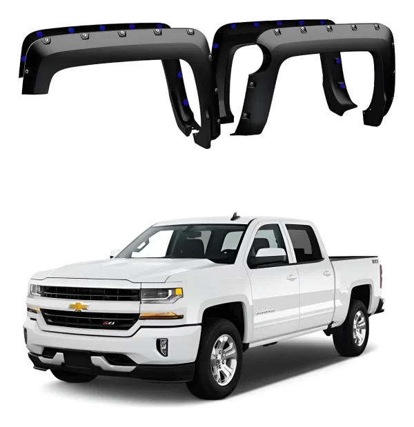 Juego De Cantoneras Caja Corta Chevrolet Silv 1500 2014-2018