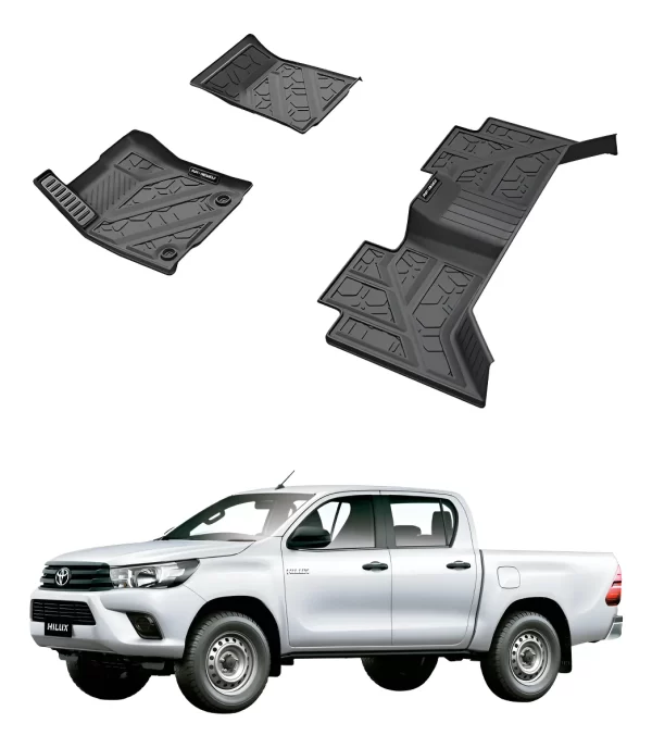 Juego De Tapetes Delantero Y Trasero Toyota Hilux 2017-2023