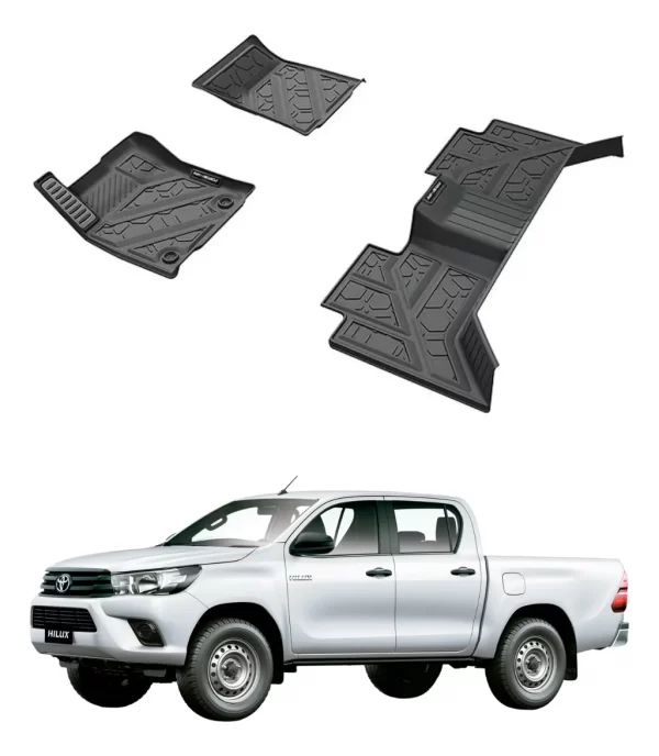 Juego De Tapetes Delantero Y Trasero Toyota Hilux 2017-2023