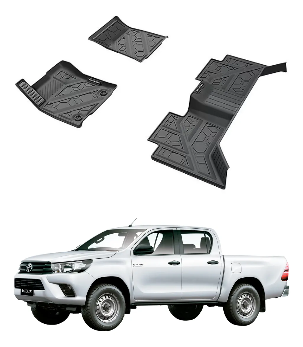 Juego De Tapetes Delantero Y Trasero Toyota Hilux 2017-2023 - Image 1