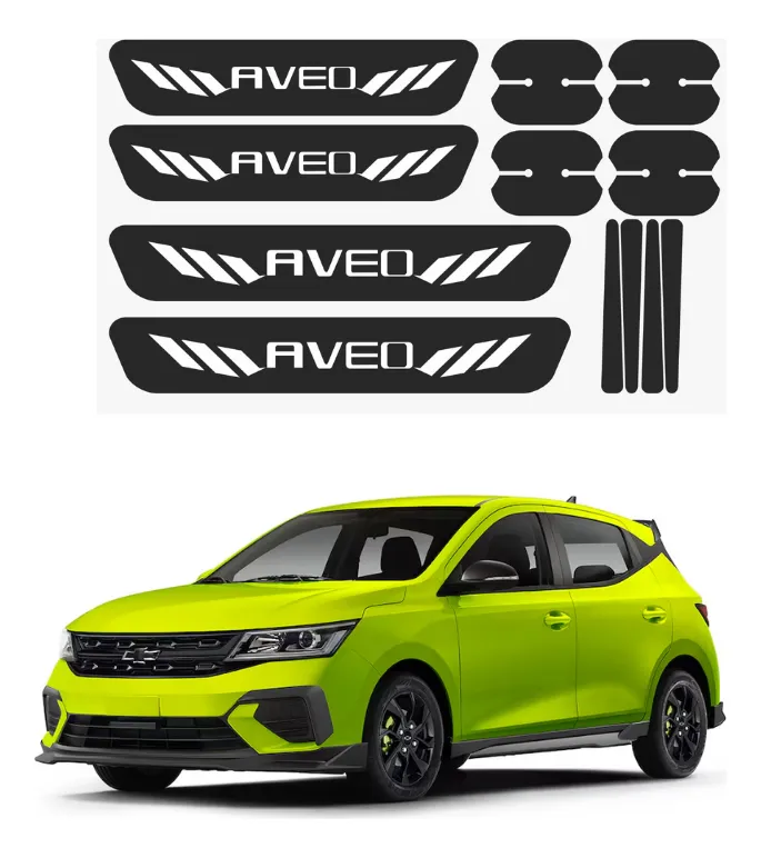 Kit Combo Proteccion Fibra De Carbono Para Aveo - Image 1