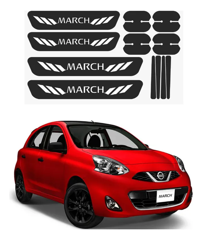 Kit Combo Proteccion Fibra De Carbono Para March - Image 1