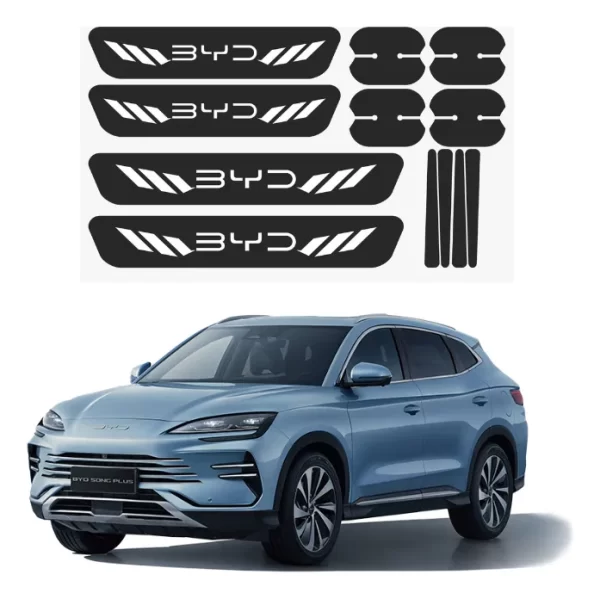 Kit Combo Proteccion Fibra De Carbono Para Byd