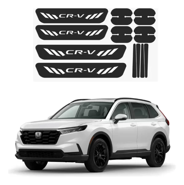 Kit Combo Proteccion Fibra De Carbono Para Honda Cr-v