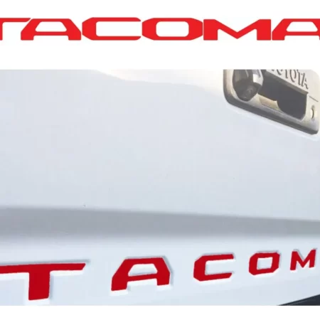 Sticker Bl Letras Tacoma Para Tapa Vinil Rojo Brillante 2024