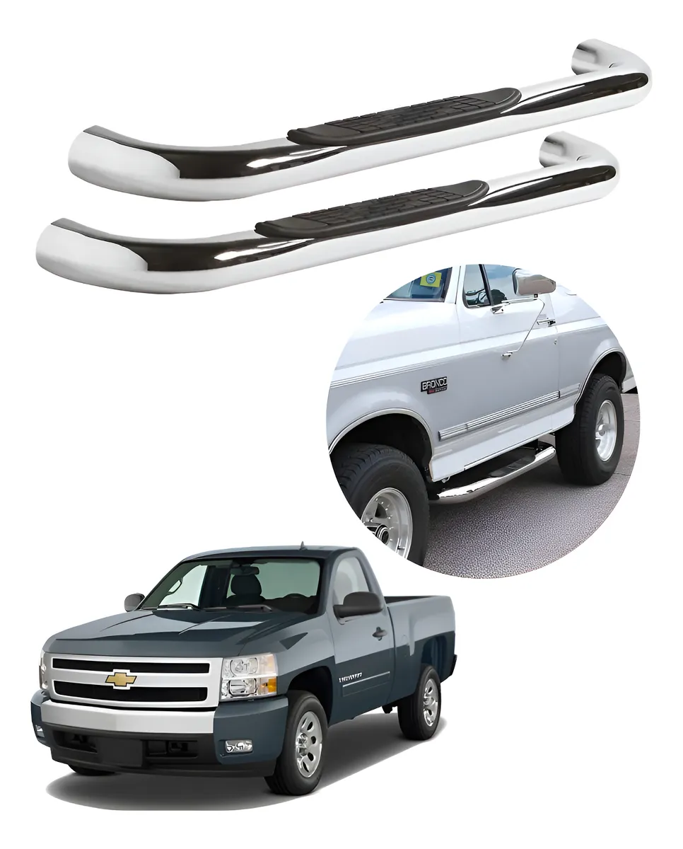 Estribos Tubulares Chevrolet Silverado Corto 1999 - 2013 - Image 1
