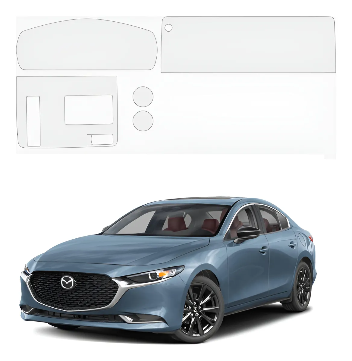 Protección Ppf Pantalla Y Panel Central Para Mazda Cx90 2024 - Image 1