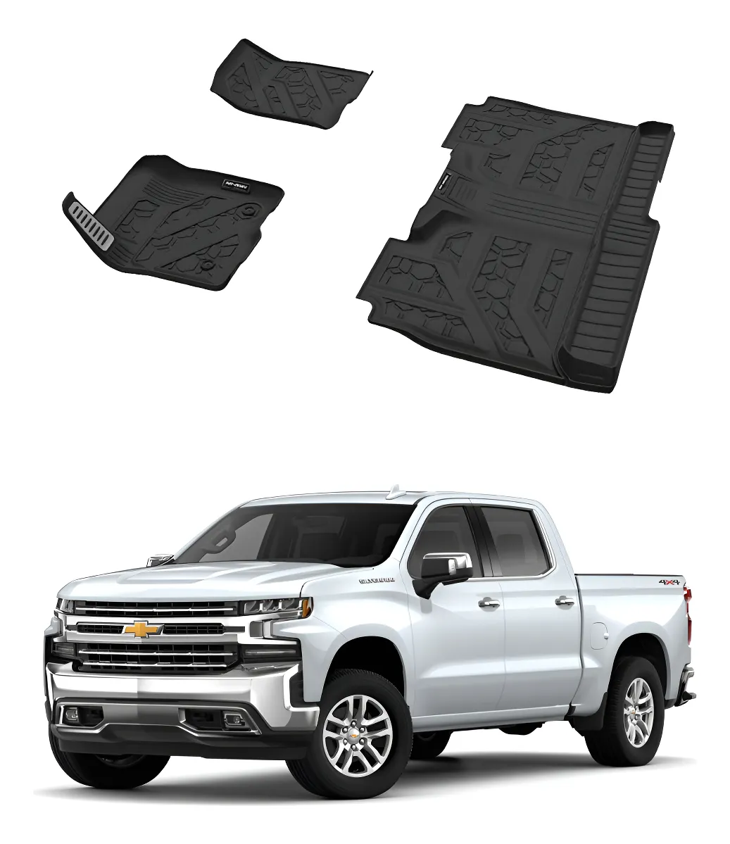 Juego Tapetes Delantero Y Trasero Chev Silverado 2019-2025 - Image 1