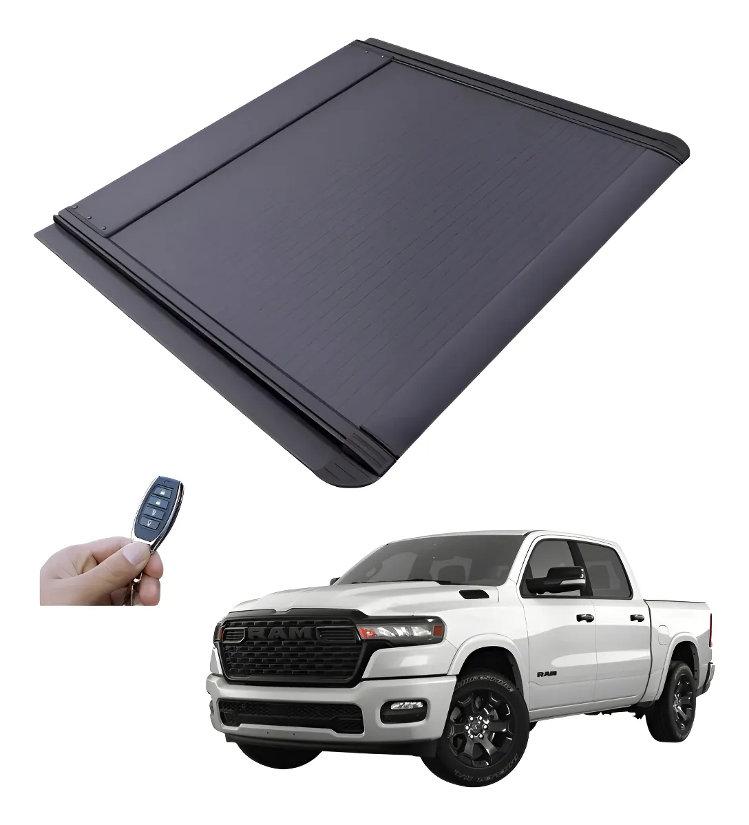 Tapa Cubre Batea Retractil Electrica Dodge Ram 2016-25 - Image 1