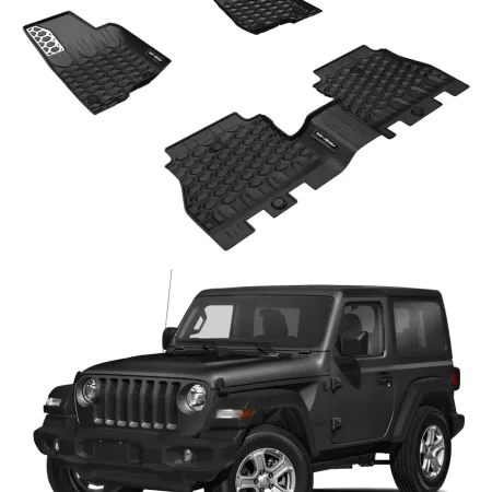 Juego Tapetes Delantero Y Trasero Jeep Wrangler 2018 - 2025