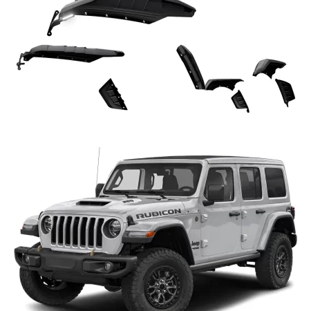 Juego Cantoneras Racer Fender Mud Flaps Jeep Wrangler 18 -25