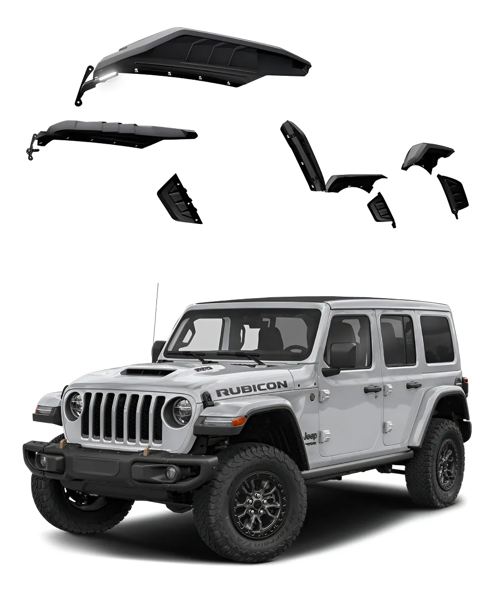 Juego Cantoneras Racer Fender Mud Flaps Jeep Wrangler 18 -25 - Image 1