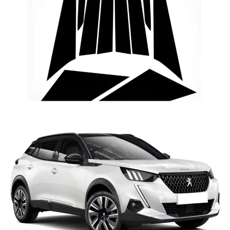 Vinil Negro Piano Para Postes Ext.  C/ Peugeot 2008 2022