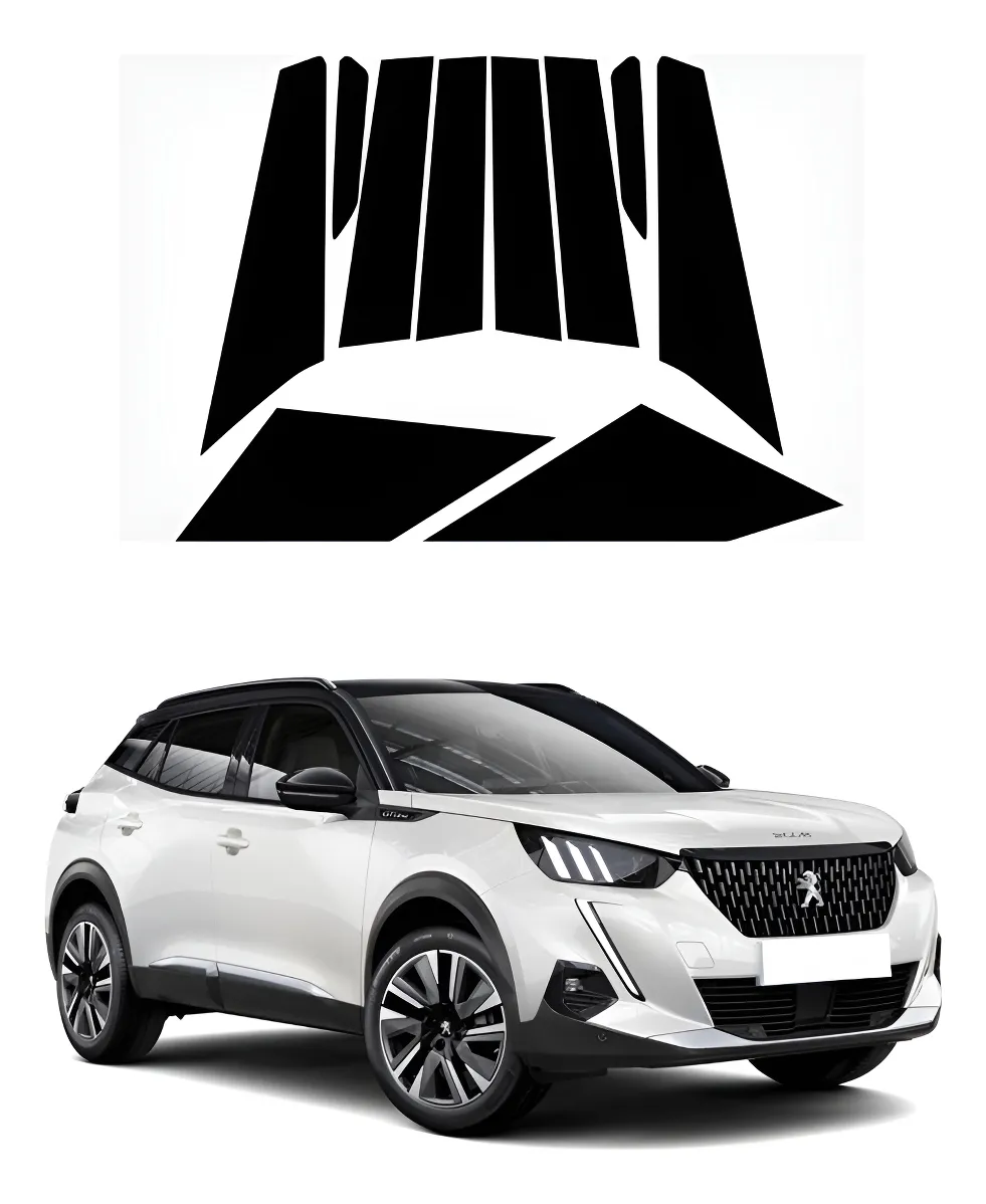 Vinil Negro Piano Para Postes Ext.  C/ Peugeot 2008 2022 - Image 1