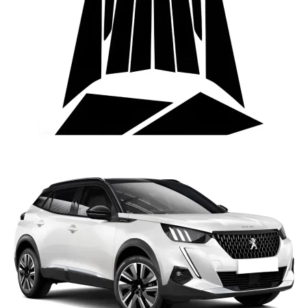 Vinil Negro Piano Para Postes Ext. Comp/ Peugeot 2008 2022