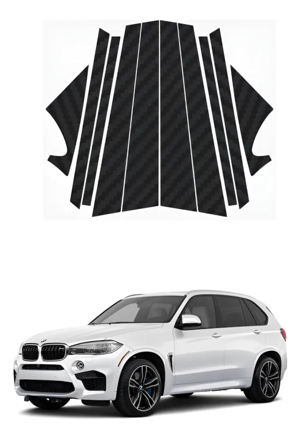 Protección Fibra De Carbono Postes Compatible C/ Bmw X5 2018