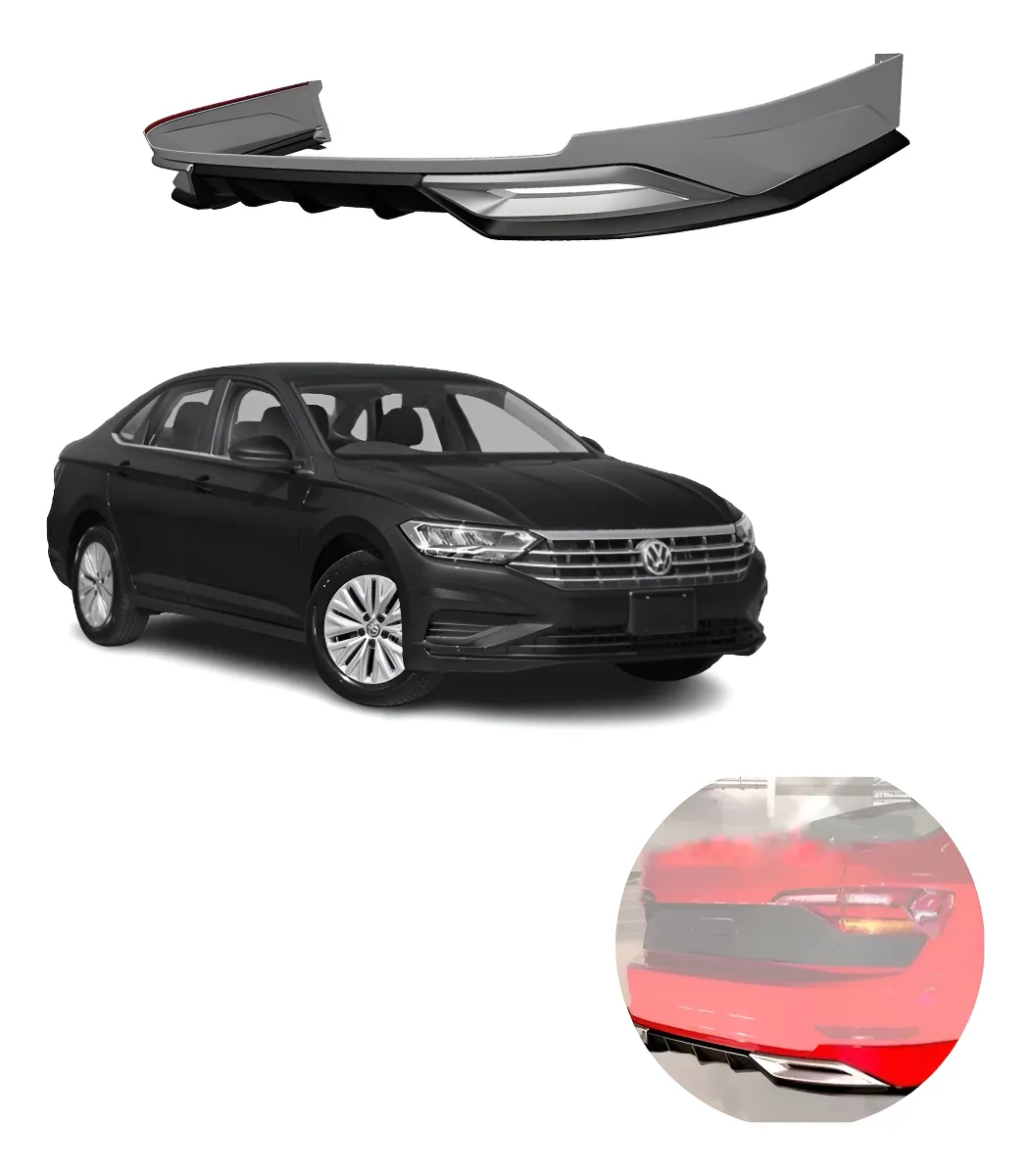 Spoiler Trasero Con Difusor Para Vw Jetta 2019 - 2021 - Image 1
