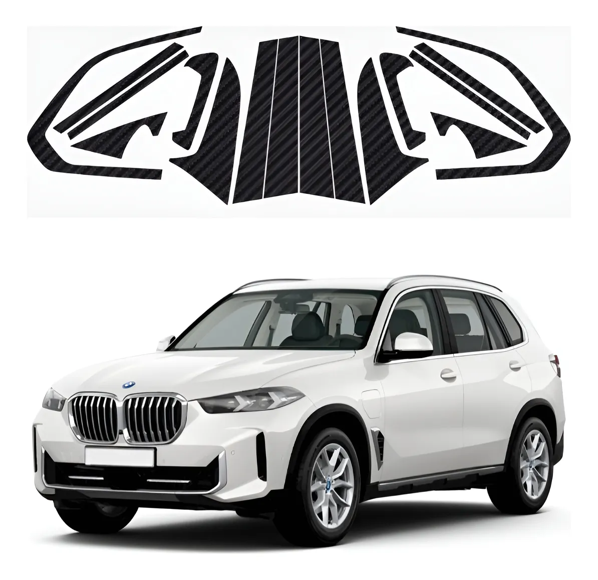 Protección Fibra De Carbono Postes Exteriores C/ Bmw X5 2025 - Image 1