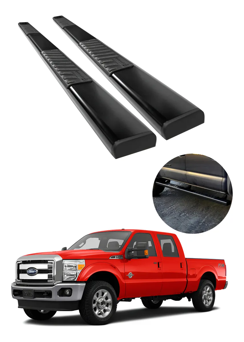 Estribos Serie 100 Negros Para Ford Super Duty 1999 - 2016 - Image 1