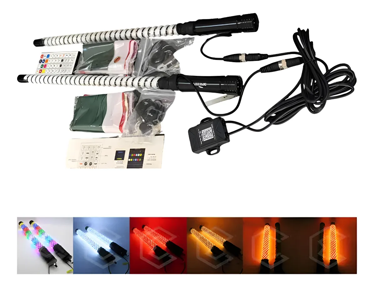 Antena Luz Led P/rzr Rbg C/control 2.5x122cm Con Bluetooth - Image 1