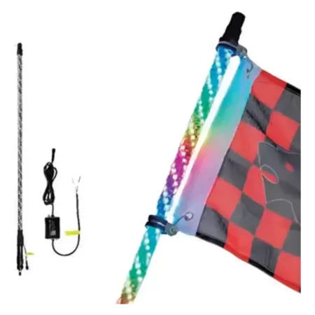 Antena Luz Led P/rzr Rbg C/control 2.5x91.5cm Bluetooth Pza