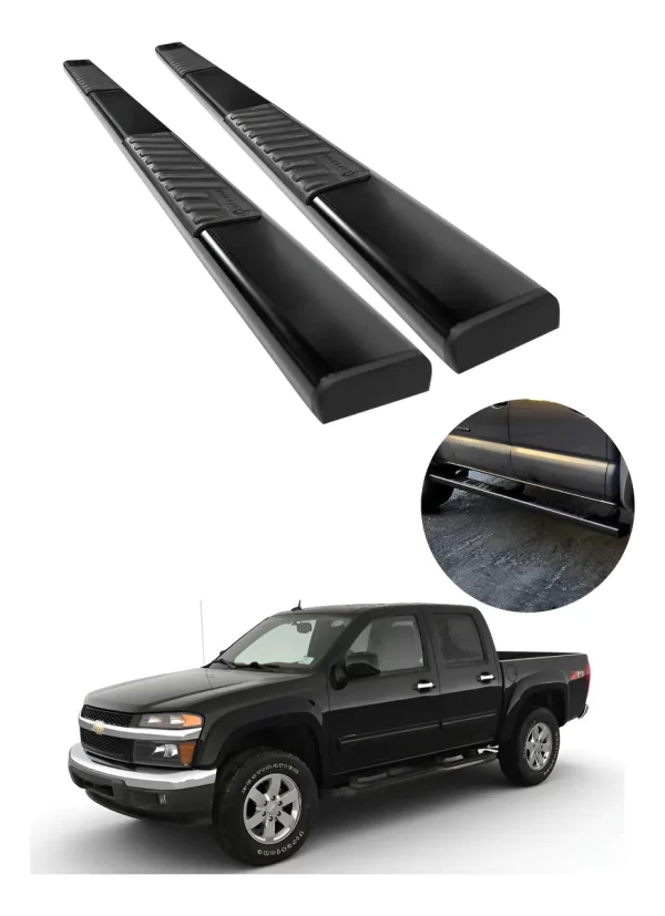 Estribos Serie 100 Negros P/ Chevrolet Colorado 2004 - 2012