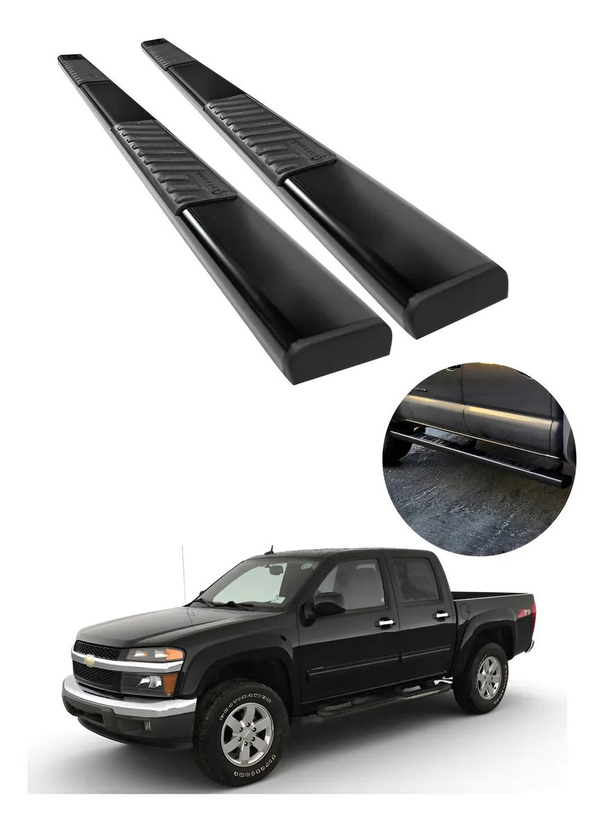 Estribos Serie 100 Negros P/ Chevrolet Colorado 2004 - 2012 - Image 1