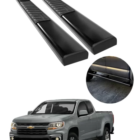 Estribos Serie 100 Negros P/ Chevrolet Colorado 2013 - 2021