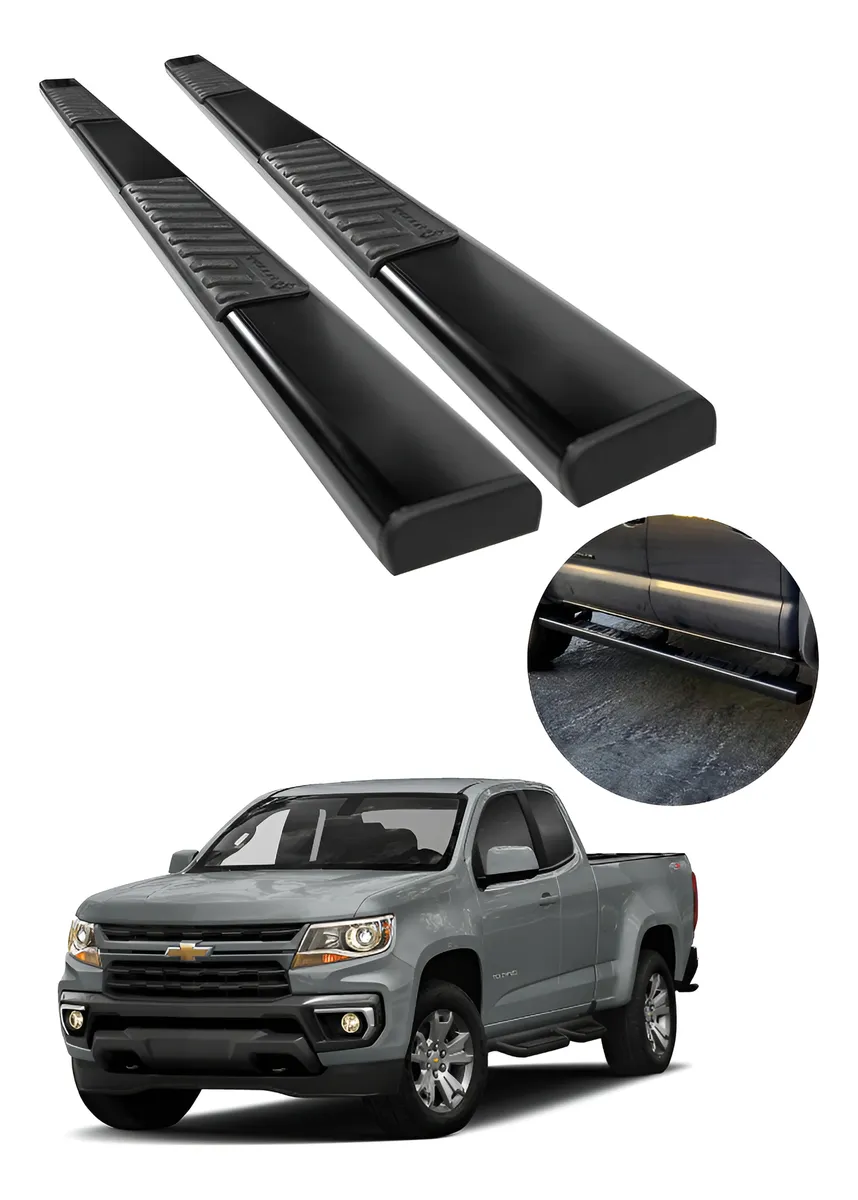 Estribos Serie 100 Negros P/ Chevrolet Colorado 2013 - 2021 - Image 1