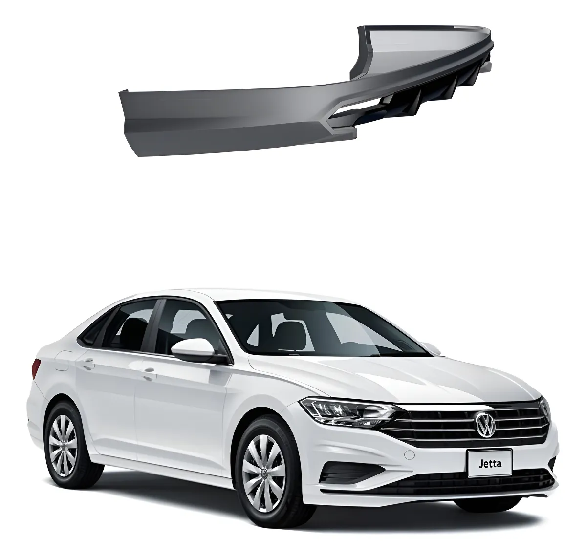 Spoiler Trasero Con Difusor Para Vw Jetta 2011-2014 - Image 1