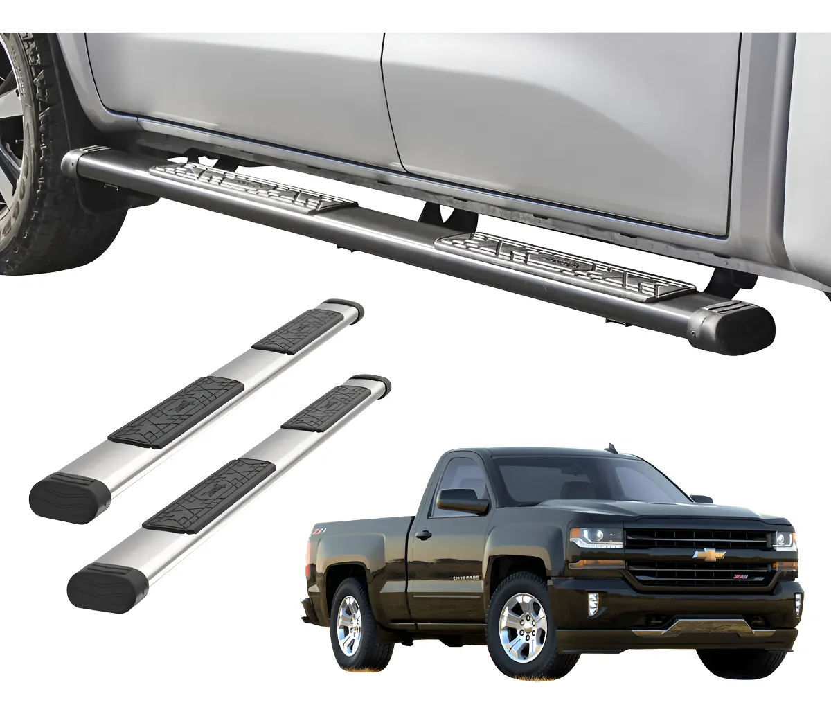 Estribos Bronx Para Chevrolet Silverado 2014- 2018 Cab/media - Image 1