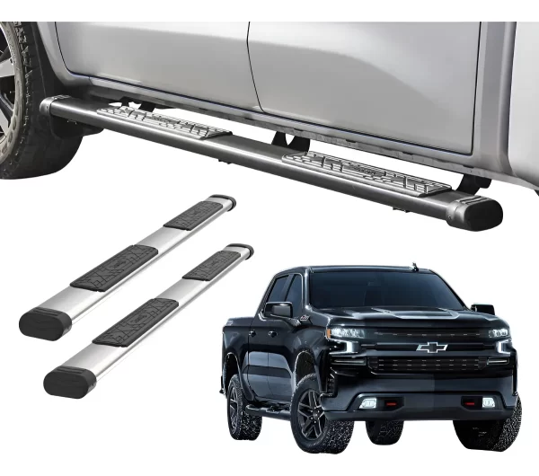 Estribos Bronx Para Chevrolet Silverado 2019- 2024 Doble Cab